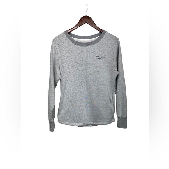 Diamond Supply Co. Tops - Diamond Supply Co Gray Pullover Sweatshirt with Side Pockets Adult Small